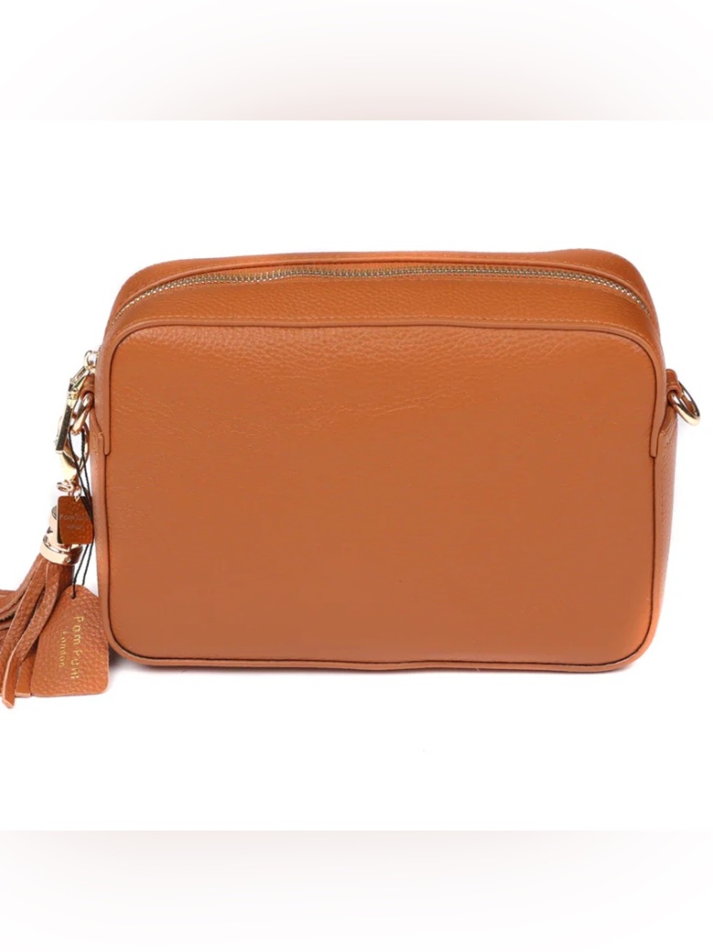 POM POM LONDON CITY Bag ~ COGNAC BRAND NEW